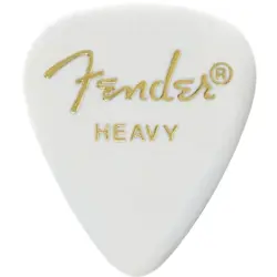 FENDER CLASSIC CELLULOID GUITAR PICKS 351 SHAPE  GUITAR ACCESSORIES  WHITE