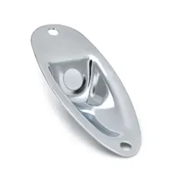 SILVER BOAT OUTPUT JACK CUP PLATE SOCKET FOR FENDER STRATOCASTER STRAT GUITAR M