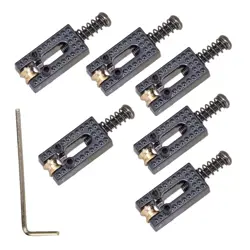 GUITAR ROLLER BRIDGE TREMOLO SADDLES SURFING 6PCS SET WRENCH FOR FENDER STRAT