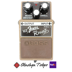 BOSS FENDER FRV-1 REVERB GUITAR EFFECT PEDAL TESTED WORKING JAPAN