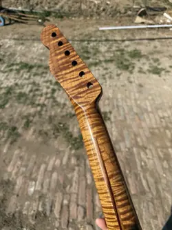 22FRETS STAINLESS STEEL ROSEWOOD ROASTED FLAME MAPLE GUITAR NECK FOR FENDER TELE