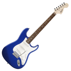 FENDER SQUIER ELECTRIC GUITAR STRATOCASTER WITH CASE BLUE USED FROM JAPAN