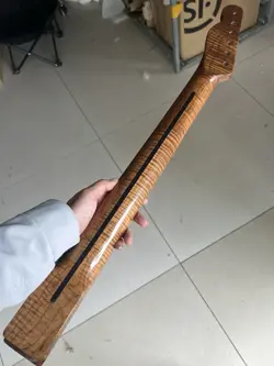 S S 22FRETS ELECTRIC GUITAR NECK ROASTED FLAME MAPLE FOR FENDER TELE REPLACEMENT