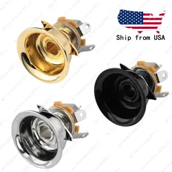 GUITAR RECESSED CUP JACK PLATE INPUT OUTPUT SOCKET FOR FENDER TELECASTER 3COLORS