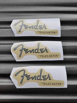 3PCS PVC DIE CUT NECK HEADSTOCK STICKER DECALS FOR FENDER TELECASTER GUITAR BASS