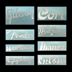 HEADSTOCK SELF-ADHESIVE METAL STICKERS FOR FENDER GIBSON LBANEZ EPIPHONE GUITAR