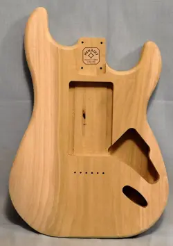 UNFINISHED FENDER STRAT. UNIVERSAL HARDTAIL STYLE GUITAR BODY-POPLAR