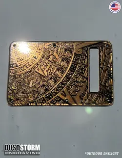MAYAN CALENDAR TREMOLO COVER FOR FENDER STRATOCASTER DARK COPPER ACRYLIC MIRROR