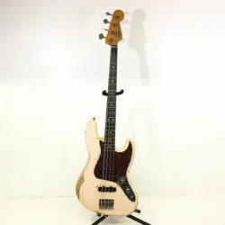 USED  HI   91 FENDER LEA JAZZ BASS ROAD WORN FADED SHELL PINK FENDER ELECTRIC B