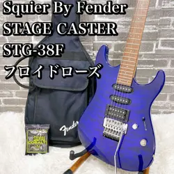 SQUIER BY FENDER STAGE CASTER STG-38F ELECTRIC GUITAR BLUE USED