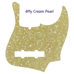 PARTS FOR US FENDER 2024 JAZZ BASS ULTRA 5 STRINGS GUITAR PICKGUARD, CREAM PEARL