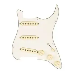 PICKGUARD PARCHMENT FENDER PRE-CABL SSS 11H/8H FOR STRAT, MICROS TEX-MEX