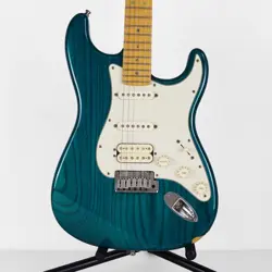 2000 FENDER AMERICAN DELUXE FAT STRATOCASTER HSS TRANSPARENT TEAL GREEN W/ CASE