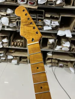 ROASTED MAPLE STAINLESS STEEL 22FRETS GUITAR NECK FOR FENDER ST REPLACED GLOSS