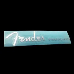 2 PC FENDER STRAT GUITAR NECK SELF-ADHESIVE METAL STICKER SILVER