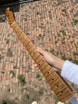 AAAA 22FRET FENDER TELE REPLACE ROASTED FLAME MAPLE ELECTRIC GUITAR NECK MATTE