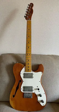ELECTRIC GUITAR FENDER TELECASTER THINLINE 1975 NATURAL WITH HARD CASE