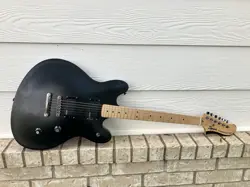 FLAT BLACK SQUIER CONTEMPORARY ACTIVE STARCASTER ELECTRIC GUITAR BY FENDER CO