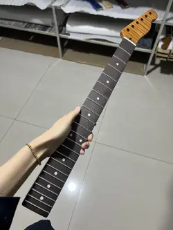 4A STAINLESS STEEL 22FRET ROSEWOOD ROASTED FLAME MAPLE GUITAR NECK FOR FENDER ST