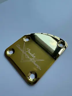 ETCHED NECK PLATED FENDER STRATOCASTER TELECASTER CUSTOM SHOP GUITAR BASS GOLDEN