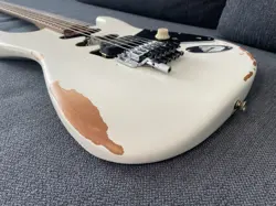 FENDER EVH FRANKENSTEIN RELIC STRAT ELECTRIC GUITAR - WHITE