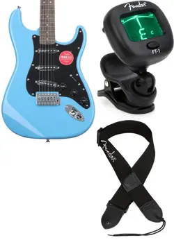 SQUIER 0373151526 + FENDER 0239978005 + FENDER 0990662043 VALUE BUNDLE