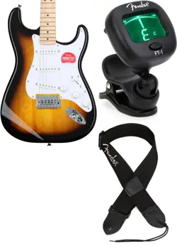 SQUIER 0373152503 + FENDER 0239978005 + FENDER 0990662043 VALUE BUNDLE