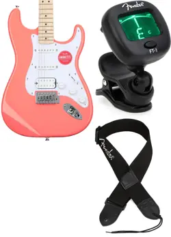 SQUIER 0373202511 + FENDER 0239978005 + FENDER 0990662043 VALUE BUNDLE