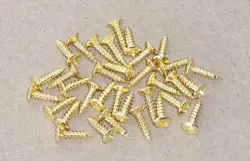 GOLD PICKGUARD GUITAR SCREWS - PARTS FOR FENDER STRAT