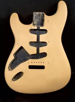 LEFTY VINTAGE FENDER JAPAN MIJ STRATOCASTER GUITAR BODY DESERT TAN NITRO RELIC