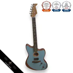 FENDER ACOUSTASONIC JAZZMASTER ELECTRIC GUITAR WITH SOFT CASE USED