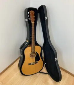 FENDER CD-60 NAT ACOUSTIC GUITAR W/ HARD CASE FROM JAPAN