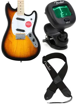 SQUIER 0373652503 + FENDER 0239978005 + FENDER 0990662043 VALUE BUNDLE