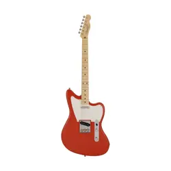 FENDER JAPAN LTD OFFSET TELECASTER ELECTRIC GUITAR, MAPLE FB, FIESTA RED