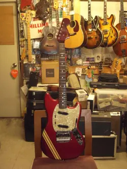 FENDER JAPAN MUSTANG MG73 MOD. RED W/GIG BAG ELECTRIC GUITAR USED FROM JAPAN