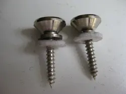 VINTAGE 80'S FENDER STRATOCASTER GUITAR SET OF STRAP BUTTONS FOR PROJECT UPGRADE