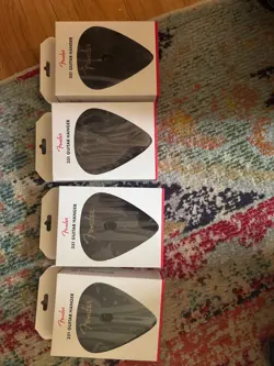 (4) FENDER 351 GUITAR WALL HANGERS BLACK