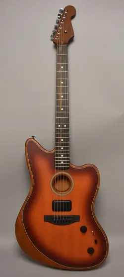 2021 FENDER AMERICAN ACOUSTASONIC JAZZMASTER SUNBURST ELECTRIC-ACOUSTIC GUITAR
