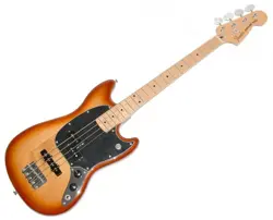 ELECTRIC BASS GUITAR FENDER MEXICO MUSTANG PJ MN SSB SUNBURST 4 STRING USED