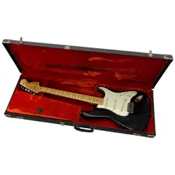 ELECTRIC GUITAR FENDER USA STRATOCASTER 1970 LARGE HEAD BLACK 1976 S/N 661759