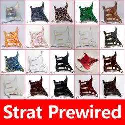 GUITAR PREWIRED LOADED PICKGUARD SINGLE COIL ALNICO 5 PICKUPS FOR FENDER STRAT