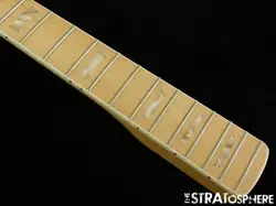 USA FENDER GEDDY LEE JAZZ BASS NECK + TUNERS J MAPLE BLACK BLOCK INLAYS