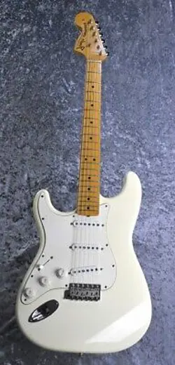 FENDER JIMI HENDRIX TRIBUTE STRATOCASTER MIRROR / OLYMPIC WHITE 3.54KG 1997 SAFE