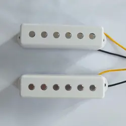 VINTAGE SQUARE GUITAR SINGLE COIL PICKUPS SET WHITE FOR FENDER 62 JAGUAR GUITAR
