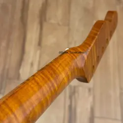 ROASTED FLAME MAPLE STAINLESS TELE NECK NITRO FITS TELECASTER FENDER TM22BT