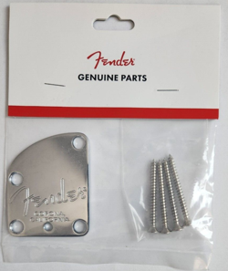 FENDER GUITAR STRAT 4 BOLT CORONA NECK PLATE CHROME 0059209049