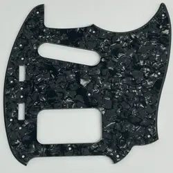 FOR FIT FENDER KURT COBAIN MUSTANG STYLE GUITAR PICKGUARD 1 PLY BLACK PEARL