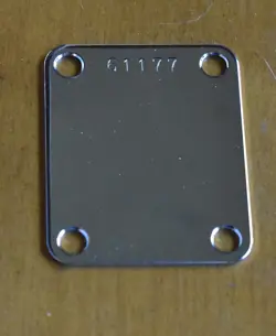 ORIGINAL FENDER NECK PLATE FOR 1961 STRAT TELE P-BASS-JAGUAR JAZZMASTER