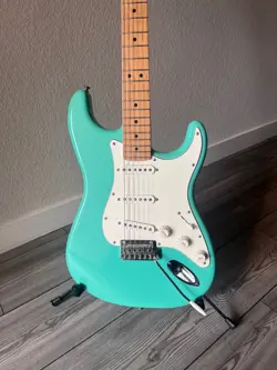 FENDER LIMITED EDITION PLAYER STRATOCASTER, ROASTED MAPLE FINGERBOARD, SEA FOAM