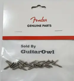 GENUINE FENDER CHROME GUITAR PICKGUARD MOUNTING SCREWS  0994923000